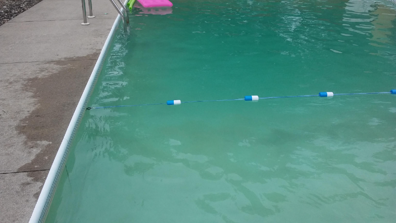 salt water pool turned green after shock